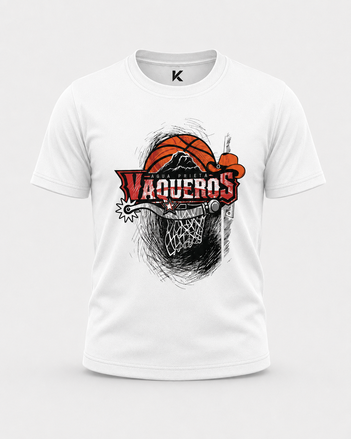 Playera Oficial Niño Vaqueros 2026 Negra Blanca