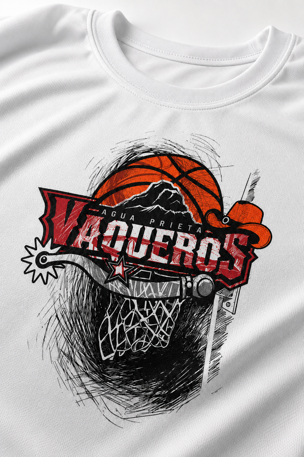 Playera Oficial Niño Vaqueros 2026 Negra Blanca