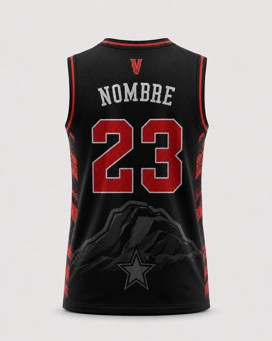 Jersey infantil oficial Vaqueros de Agua Prieta 2026 color negro, vista de espalda con nombre y numero