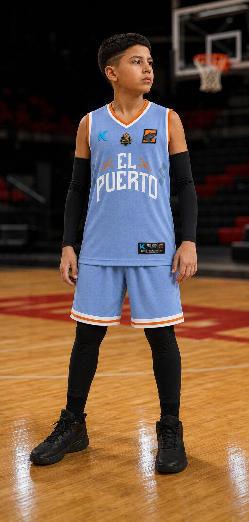 Jersey Oficial Ensenada Lobos 2026 Infantil Negra (Copia)