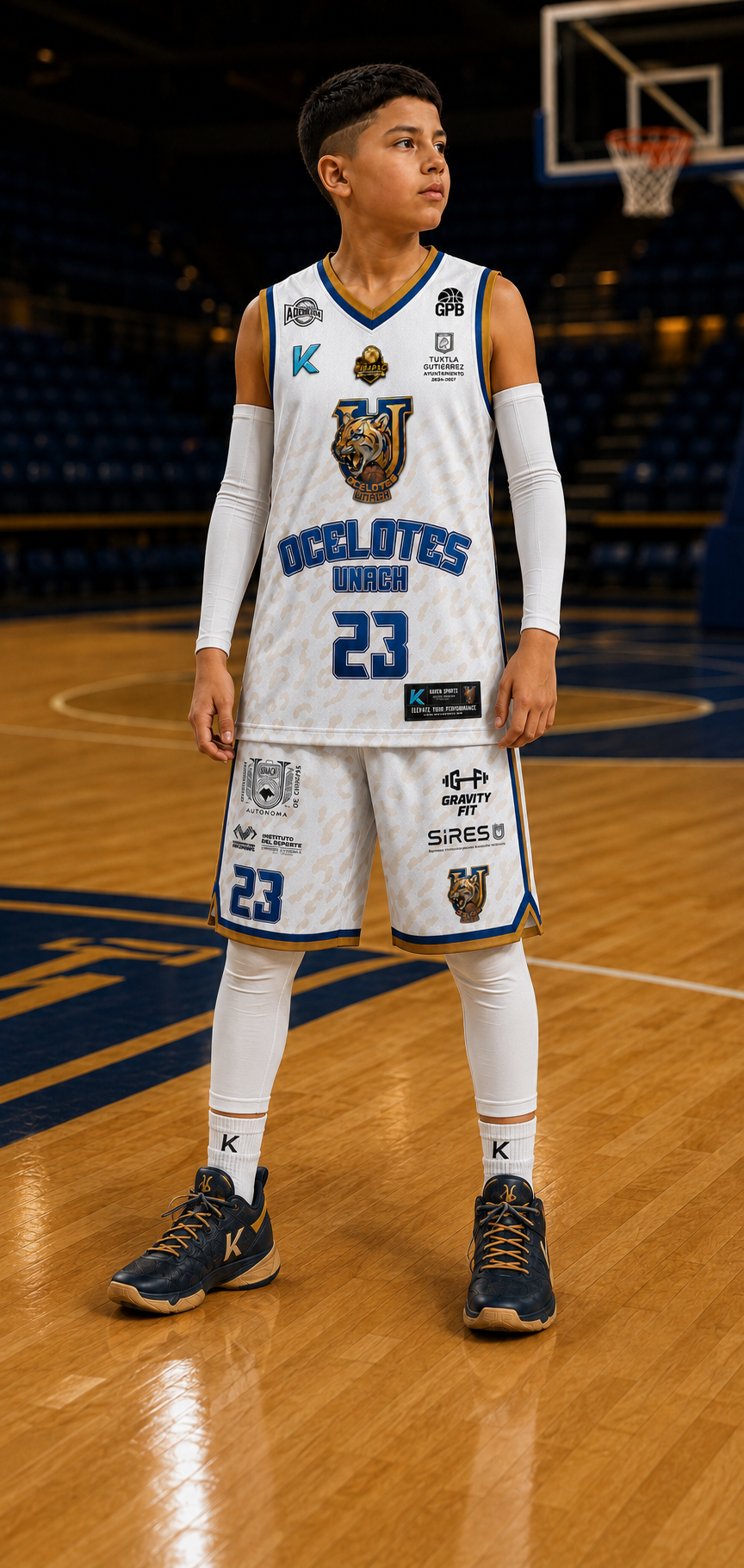 Jersey Oficial Niño Ocelotes UNACH 2026 Visita