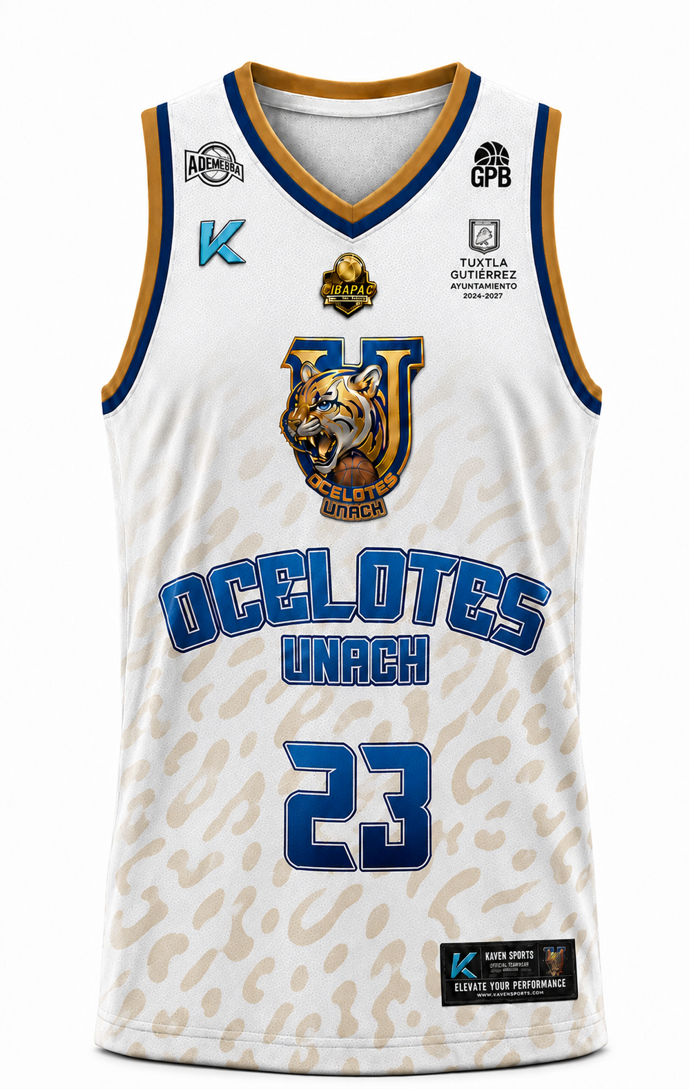 Jersey Oficial Ocelotes UNACH 2026 Visita