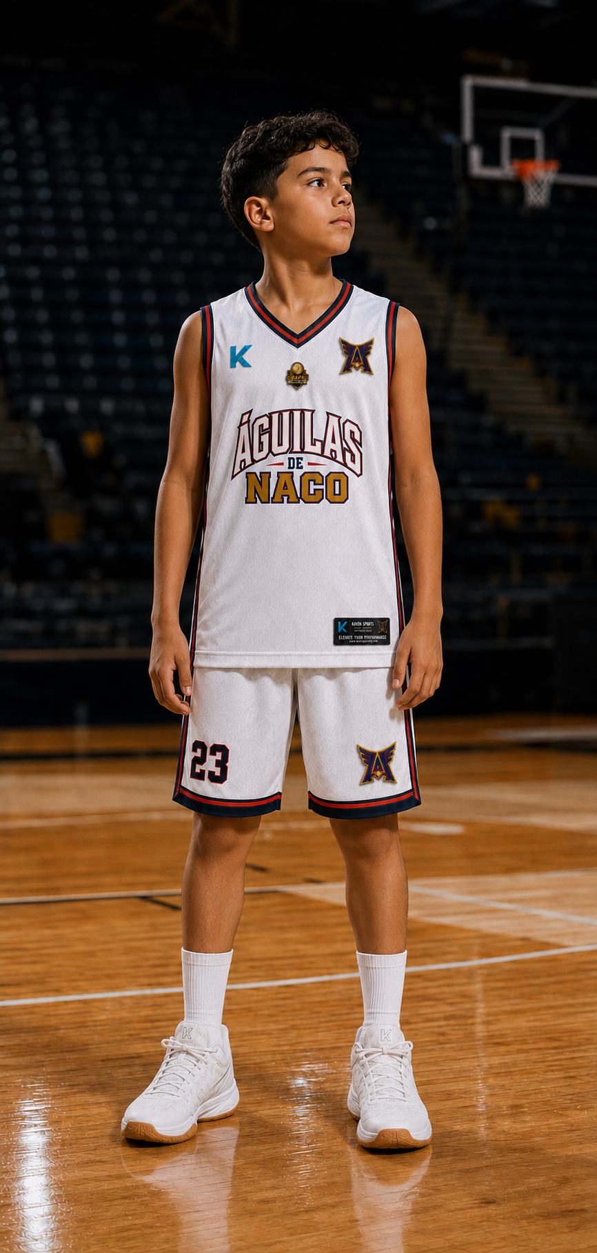 Jersey Oficial Niño Águilas de Naco 2026 Blanca