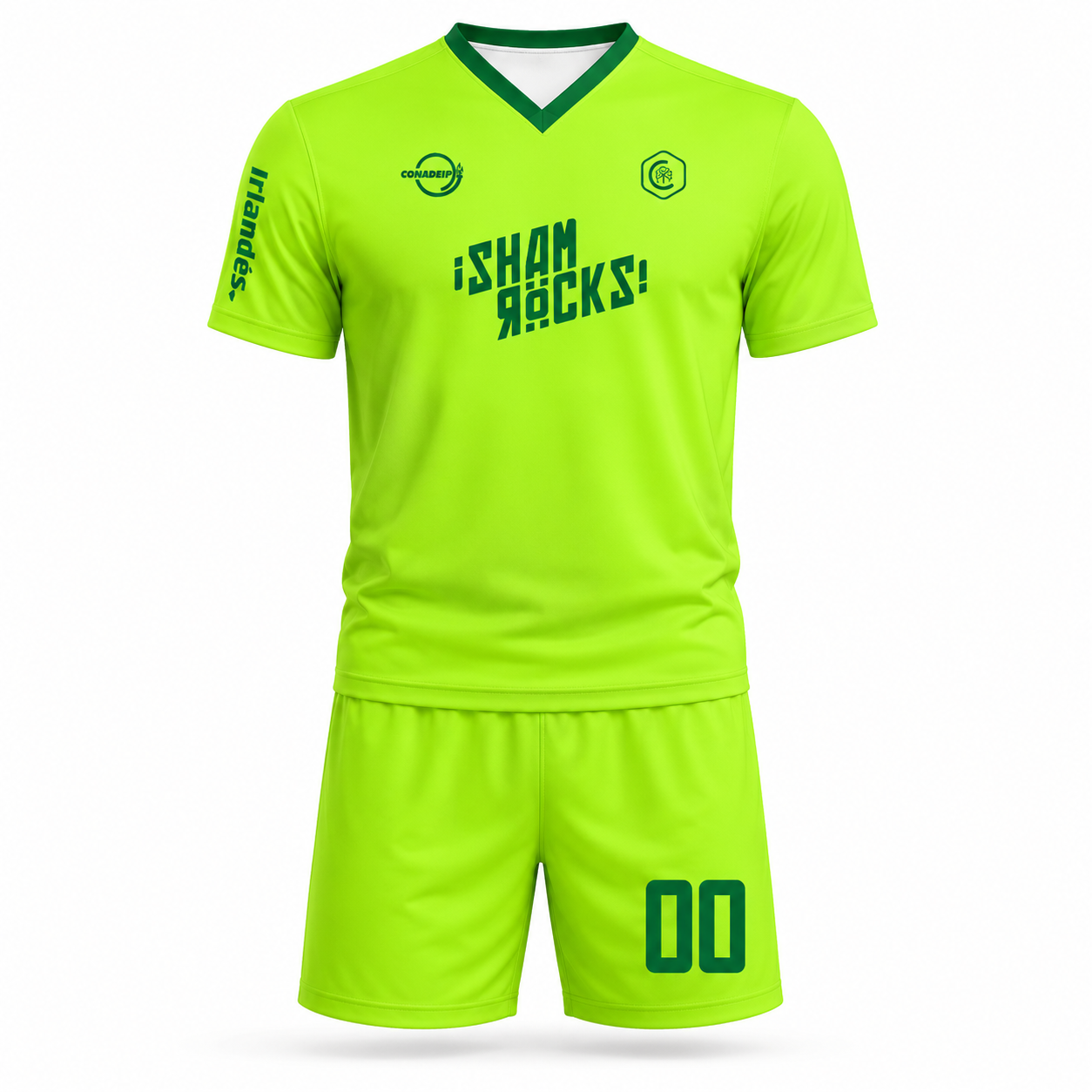 Futbol kit uniforme casa/visita jersey cuello V short de juego (Copia) (Copia)