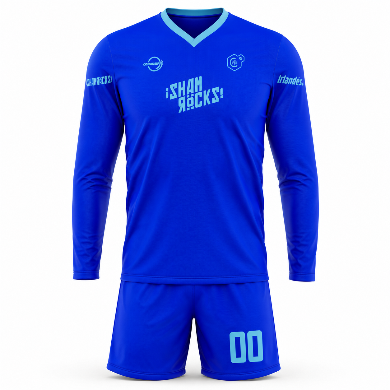 Futbol kit uniforme casa/visita jersey cuello V short de juego Prepa