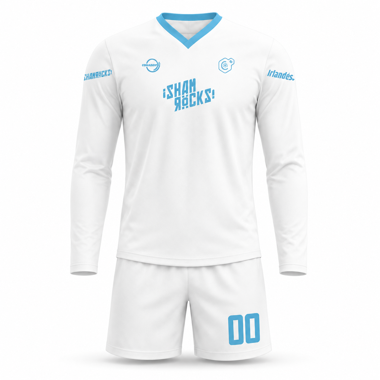 Futbol kit uniforme Porteros casa/visita jersey cuello V short de juego Prepa