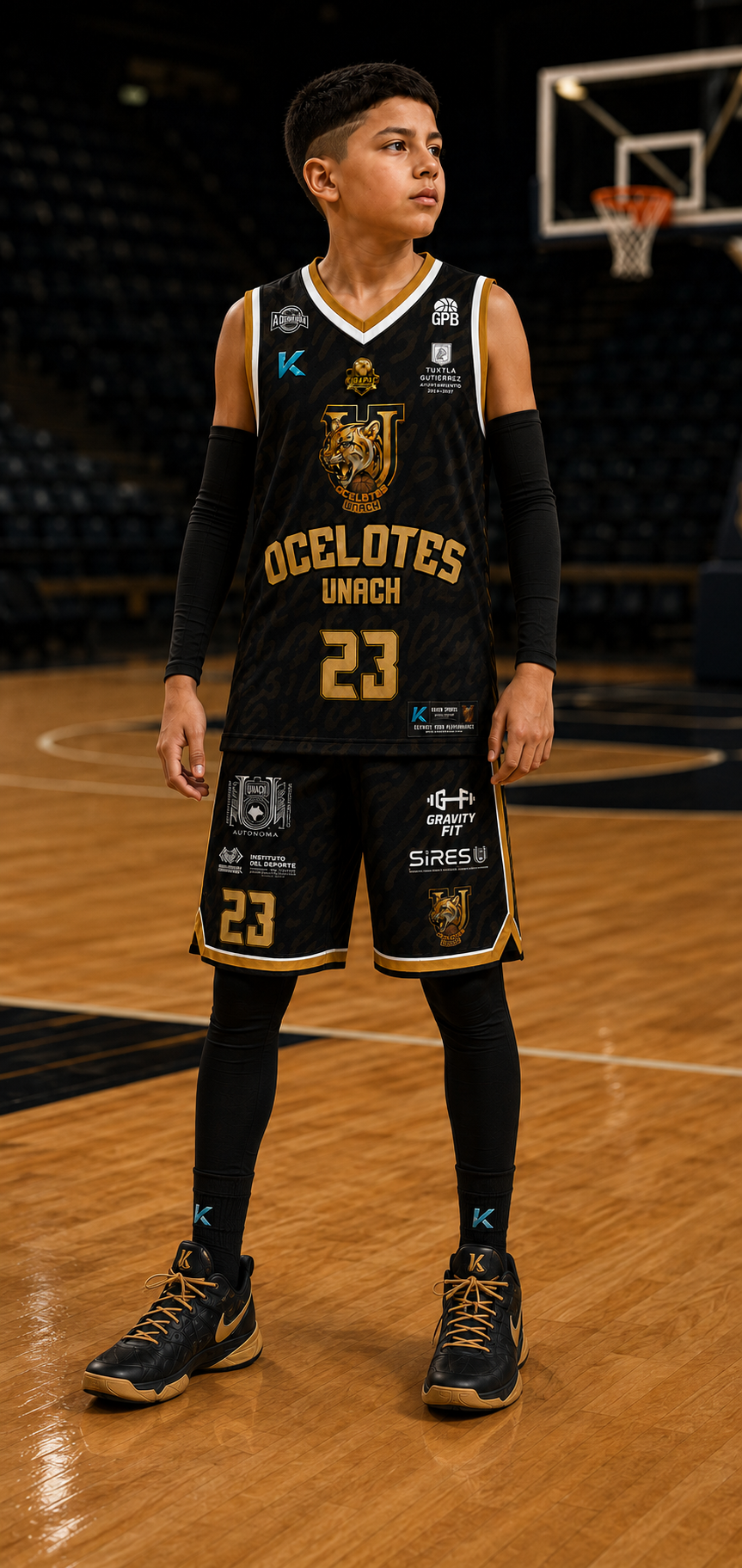 Jersey Oficial Niño Ocelotes UNACH 2026 Alternativo 1